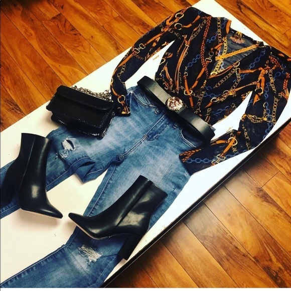 Chain Print Bodysuit - Picture 2 of 5